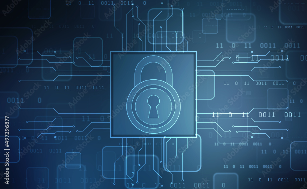 Digital Padlock on abstract technology background, Technology security concept. Modern safety digital background. Protection system, Cyber Security and safety information, personal data concept Digital Padlock on abstract technology background, Technology security concept. Modern safety digital background. Protection system, Cyber Security and safety information, personal data concept