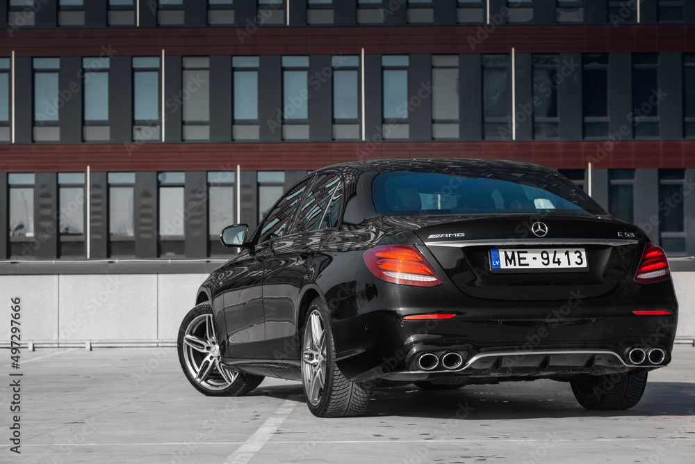 Mercedes Benz E53 AMG W213 at the parking Stock-Foto