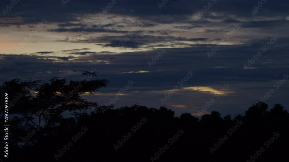 Camera panning over a cloudy sunset in a beautiful valley in Veracruz, Mexico. Camera panning over a cloudy sunset in a beautiful valley in Veracruz, Mexico.