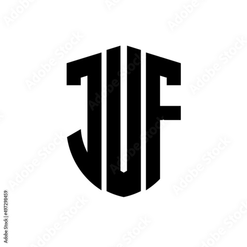 JUF letter logo design. JUF modern letter logo with black background. JUF creative  letter logo. simple and modern letter logo. vector logo modern alphabet font overlap style. Initial letters JUF   photo