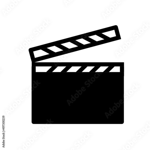 movie clapper board.film clapper board icon vector on white background