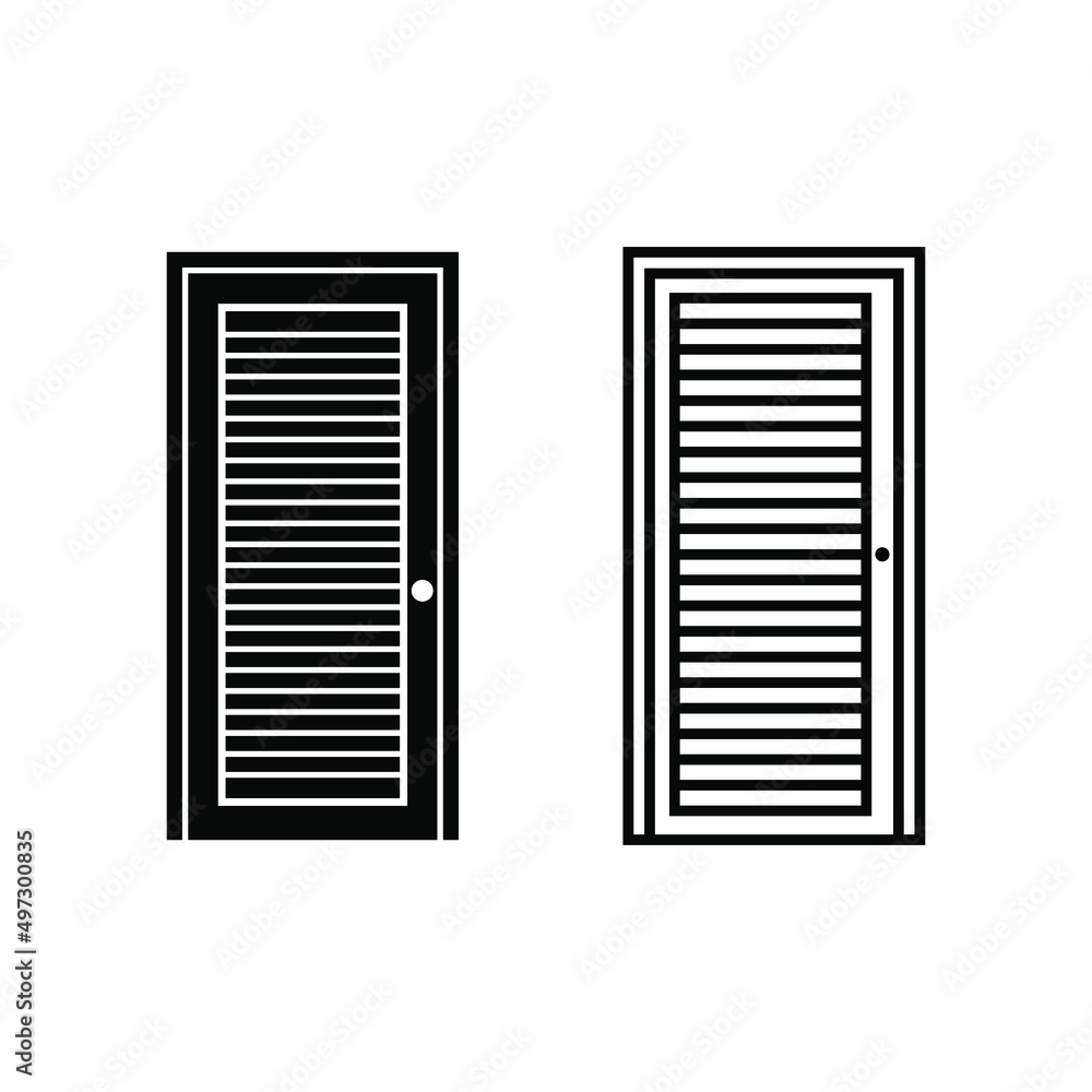 Door vector icon set. entry illustration sign collection. room symbol. exit logo. Door vector icon set. entry illustration sign collection. room symbol. exit logo.