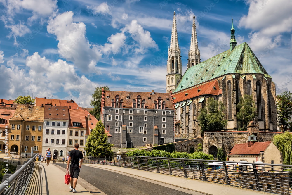 görlitz, deutschland - altstadtbrücke von zgorzelec nach görlitz