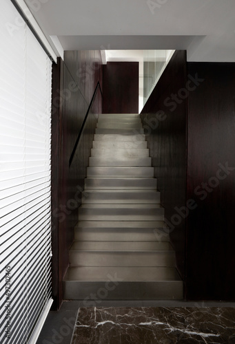 Modern and concise office interior stair area