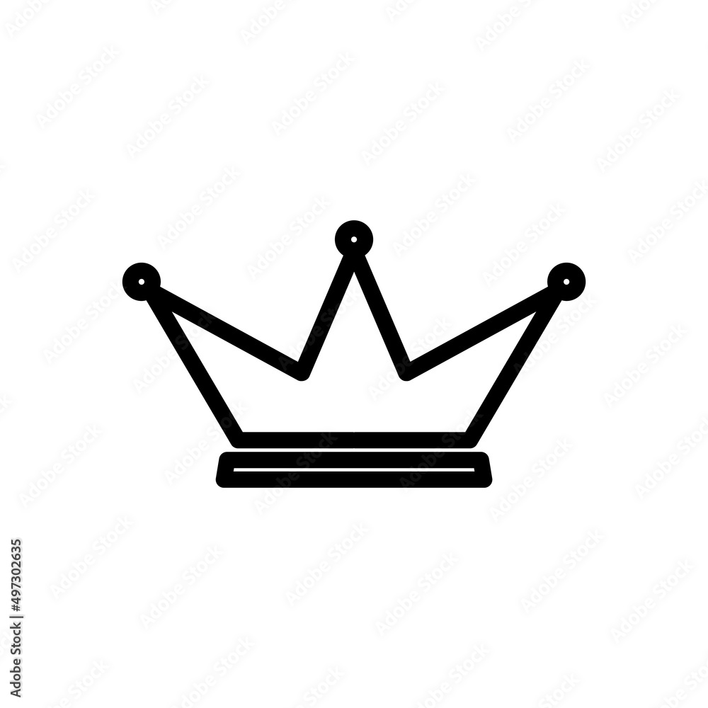 Crown icon. suitable for power symbol, legitimacy, immortality, glory, prosperity, glory. line icon style. simple design editable. Design template vector Crown icon. suitable for power symbol, legitimacy, immortality, glory, prosperity, glory. line icon style. simple design editable. Design template vector