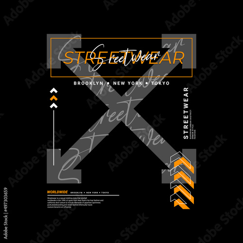 Streetwear t-shirt design, suitable for screen printing, jackets and others