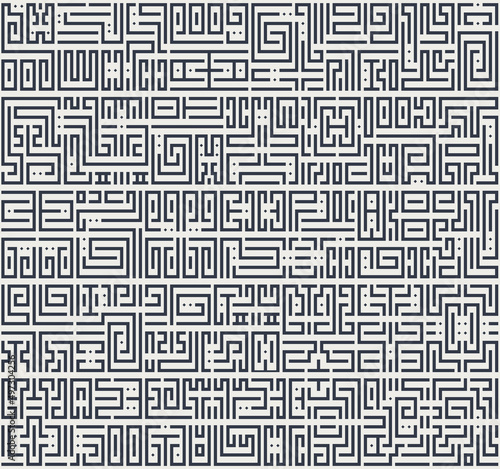 Maze. Labyrinth Seamless Pattern. Geometric Vector Puzzle Background