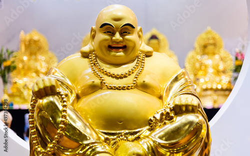 Photography Close up of a Maitreya Buddha