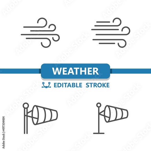 Weather Icons. Wind, Windy, Windsock