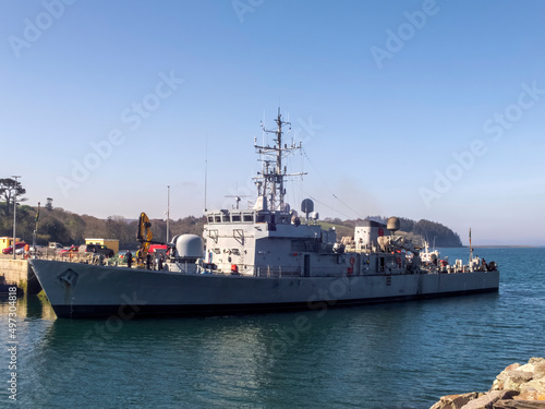 Navy ship in the harbour