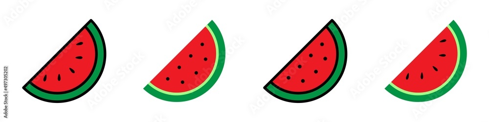 Water Melon Icon Vector Illustration Water Melon Icon Vector Illustration