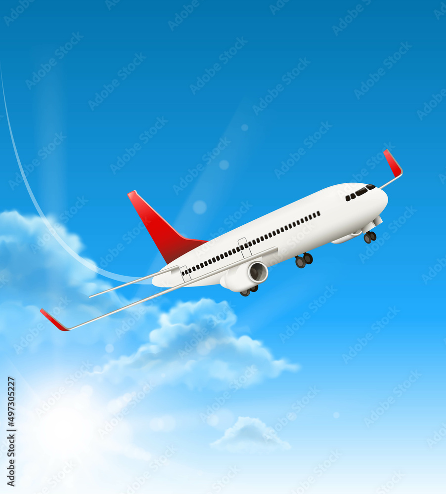 Obraz premium sky airplane