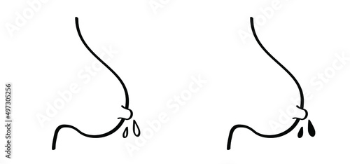 Lactating nursing or breastfeeding, line pattern. Woman's breast with a milk drop. Cartoon breast milk icon or pictogram. baby nursing symbol. Creast-feeds logo.