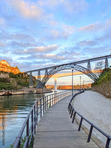 Porto bridges colorful sunset Portugal