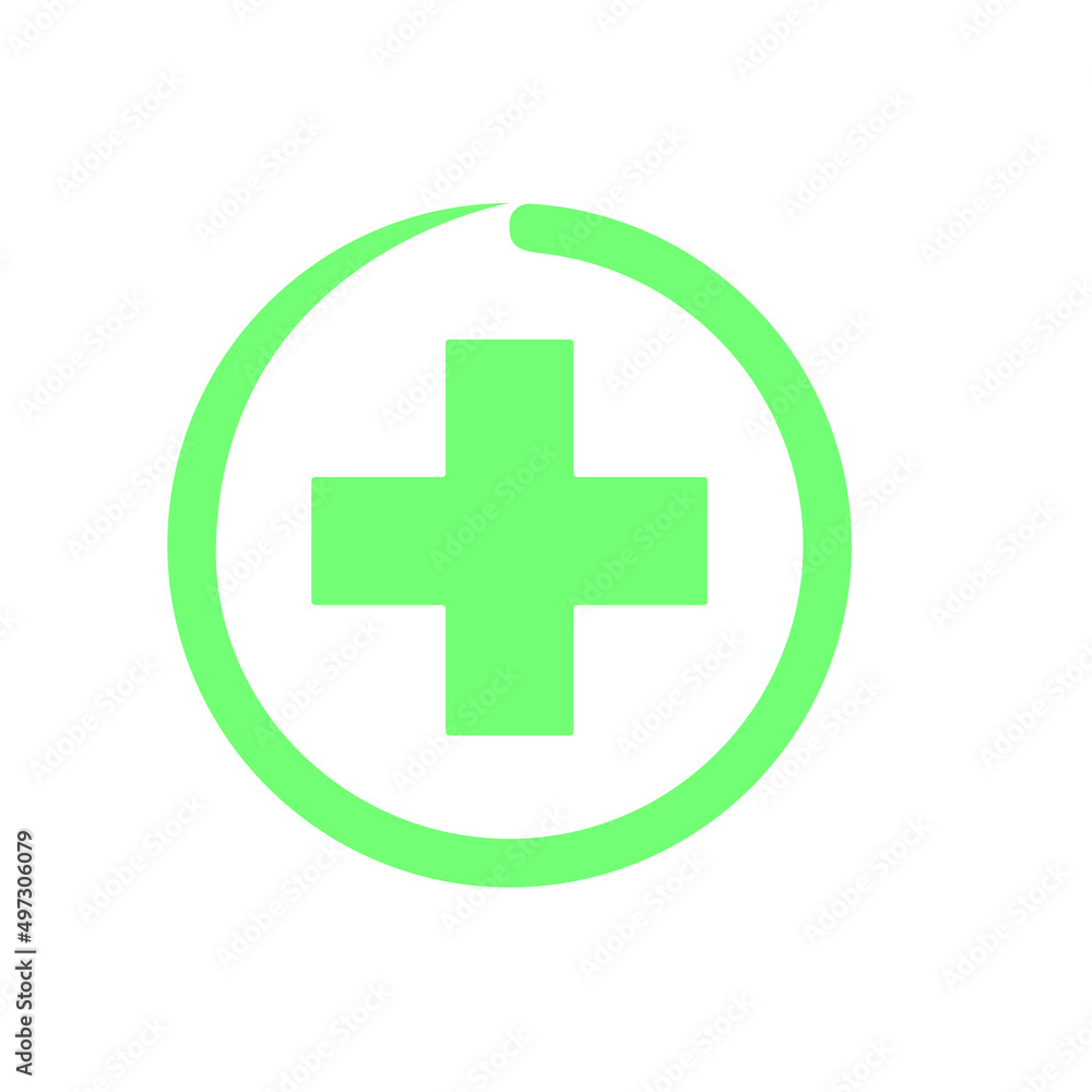 Aid logo round icon green color isolated illustration vector Aid logo round icon green color isolated illustration vector