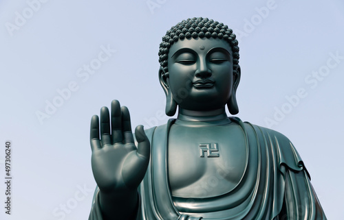 Big Buddha statue under blue sky