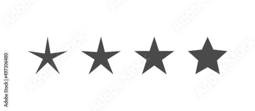 Stars icon collection. Simple vector star pictogram set.