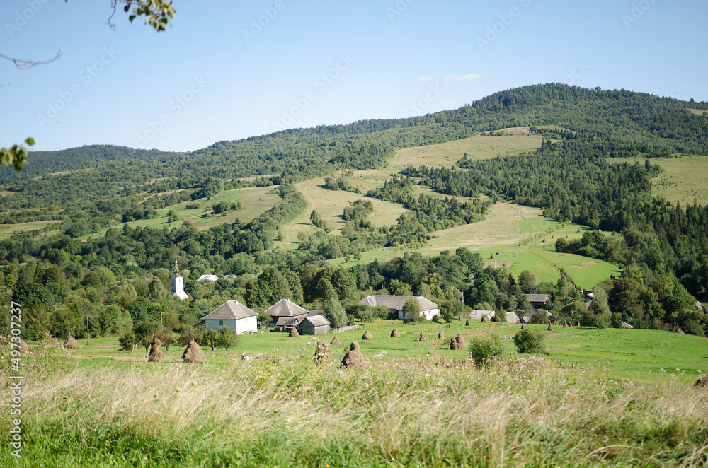 Beautiful view of the Ukrainian mountains Carpathians