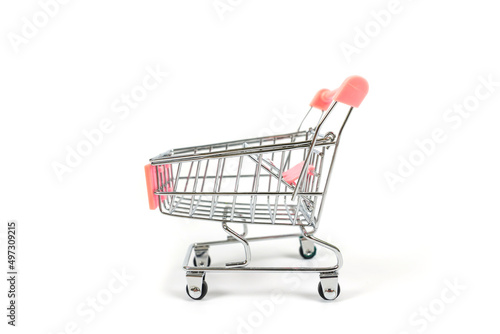toy shopping cart isolated on white © Tania
