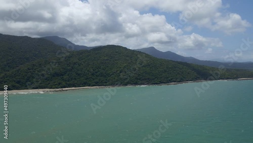 Wallpaper Mural Lush Green Forest At Daintree National Park With Overcast Sky - Cape Tribulation In QLD, Australia. - aerial Torontodigital.ca