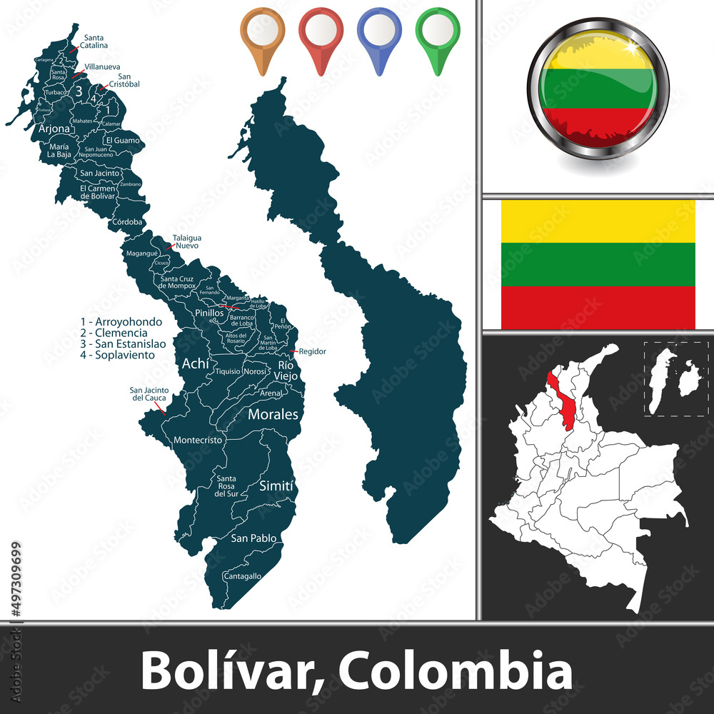 Fototapeta premium Bolivar Department, Colombia