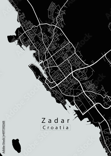 Zadar Croatia City Map