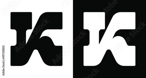 letter k monogram initial logo vector monogram branding