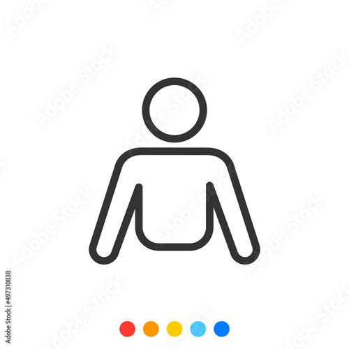Disabled person icon, Amputated leg icon, Vector.