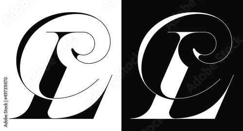 letter L monogram initial branding logo vector branding