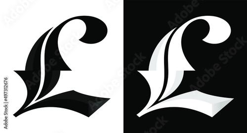 letter L monogram initial branding logo vector branding