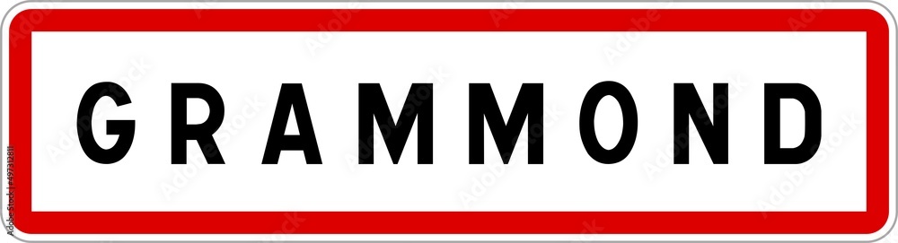 Panneau entrée ville agglomération Grammond / Town entrance sign Grammond Panneau entrée ville agglomération Grammond / Town entrance sign Grammond