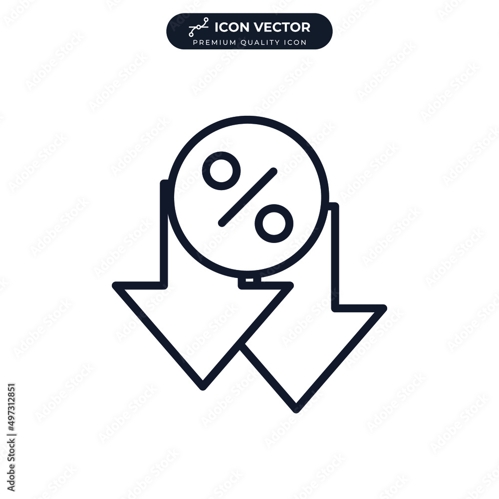 decrease icon symbol template for graphic and web design collection logo vector illustration decrease icon symbol template for graphic and web design collection logo vector illustration