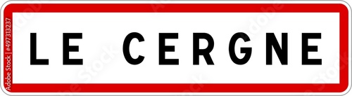 Panneau entrée ville agglomération Le Cergne / Town entrance sign Le Cergne
