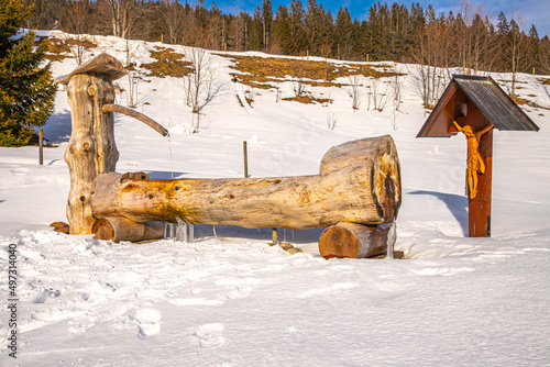 Brunnen am Winterwanderweg bei Todtmoos photo