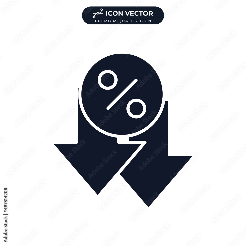 decrease icon symbol template for graphic and web design collection logo vector illustration decrease icon symbol template for graphic and web design collection logo vector illustration