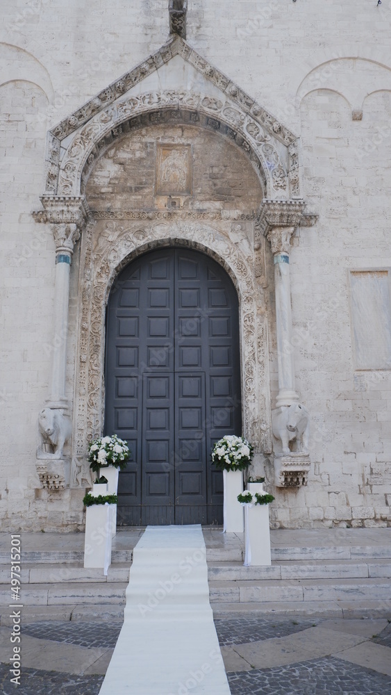 Entrance to the medieval church