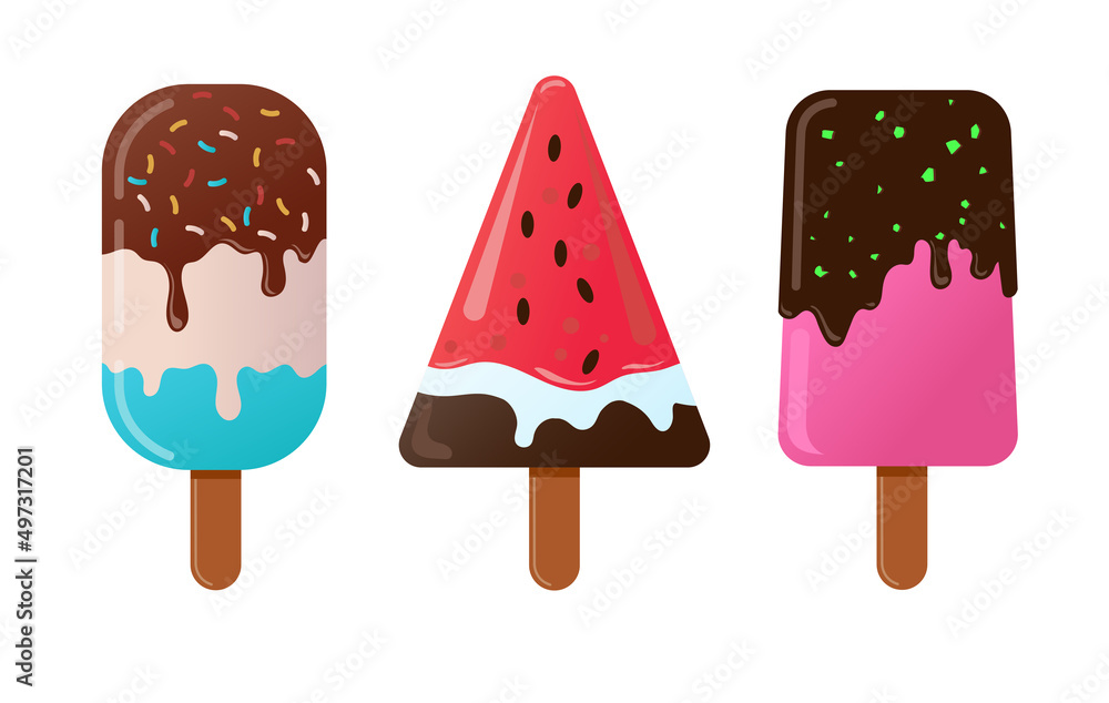 chocolate ice creams with different flavor chocolate ice creams with different flavor