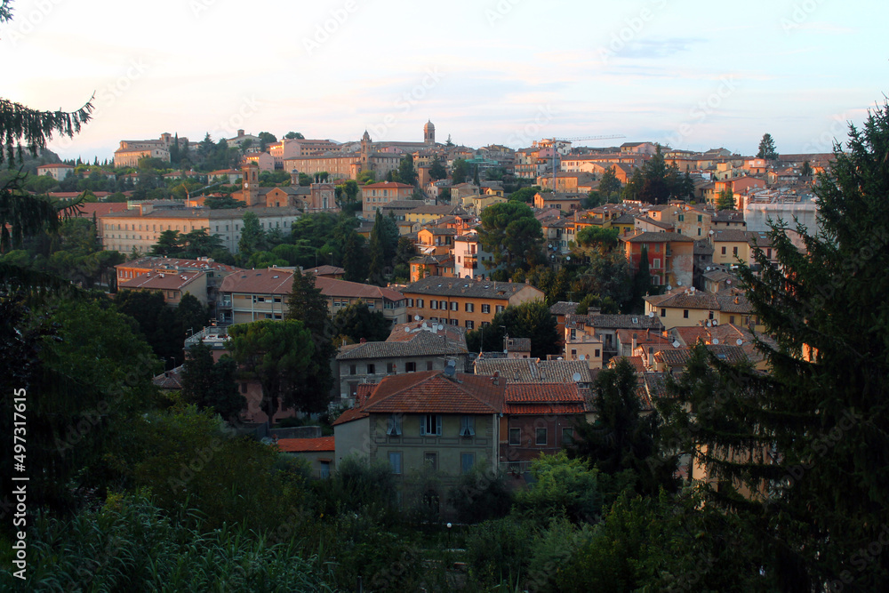 The view of the hills around Perugia in Umbria