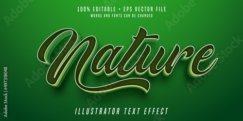 Nature editable text effect