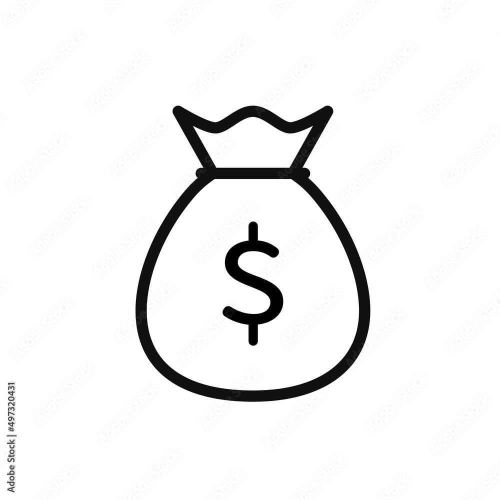 Money bag editable stroke line icon, high quality vector editable outline symbol for UI design. Money bag editable stroke line icon, high quality vector editable outline symbol for UI design.