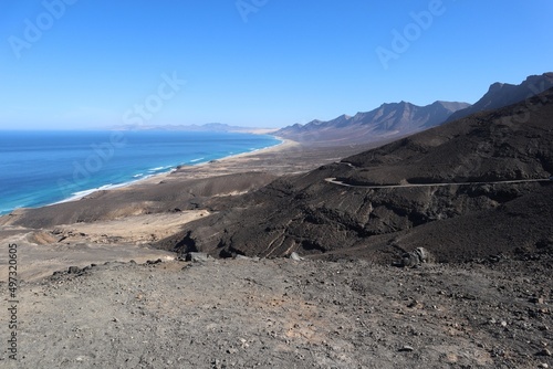 Widok, plaża Cofete, Fuerteventura