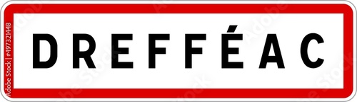 Panneau entrée ville agglomération Drefféac / Town entrance sign Drefféac