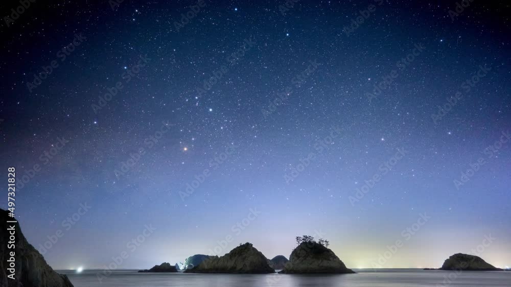 starry night sky over the sea timelapse starry night sky over the sea timelapse