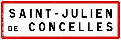 Panneau entrée ville agglomération Saint-Julien-de-Concelles / Town entrance sign Saint-Julien-de-Concelles