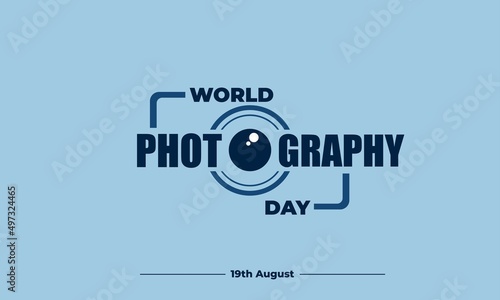 world photography day, perfect design, vector illustration and text.