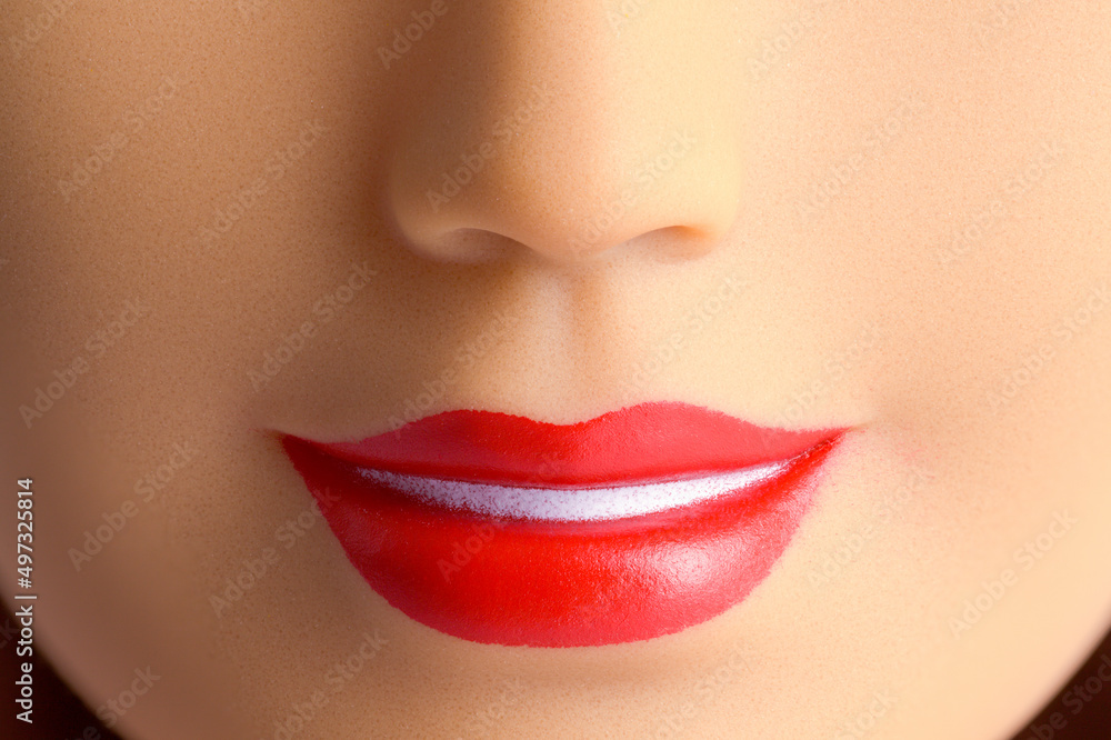 Naklejka premium Doll Face Close Up