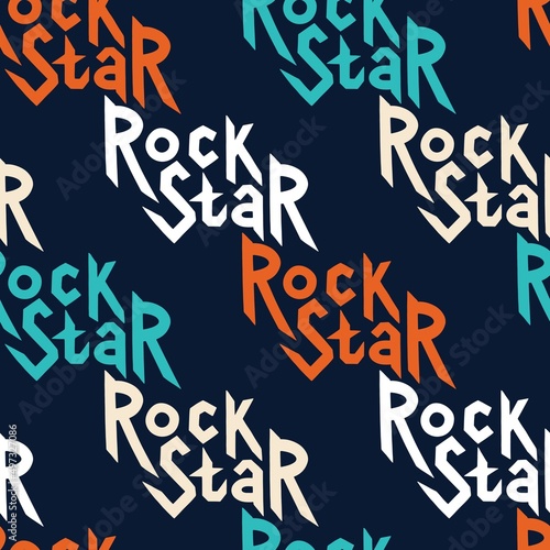 Cute rock graffiti lettering seamless pattern. Hand drawn colorful doodle cartoon letters. Ideal for baby clothes  textiles  wallpaper  wrapping paper.