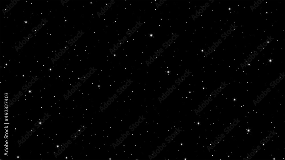 Starry night abstract background with scattered vector stars in the ...