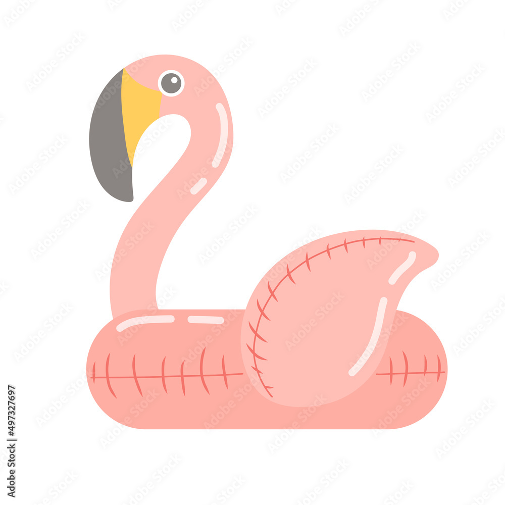 Summer rubber ring in flat design, vector Summer rubber ring in flat design, vector
