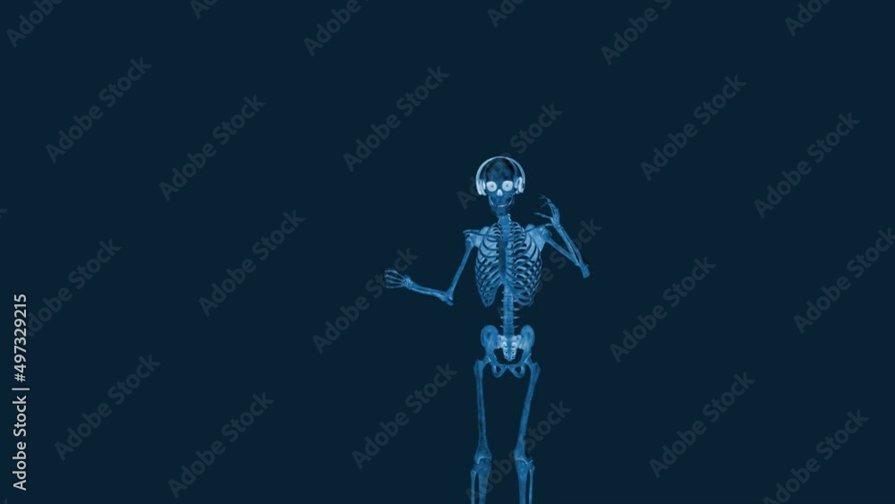 dj skeleton is doing a cool dancing on xray effect dj skeleton is doing a cool dancing on xray effect